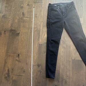 Women’s American Eagle Dream Jean Hi Rise Jegging Black Ankle Skinny Size 4